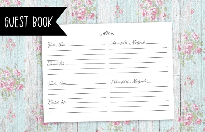 Wedding guest book pages guestbook diy templates printable ideas scrapbook template memory lace choose board