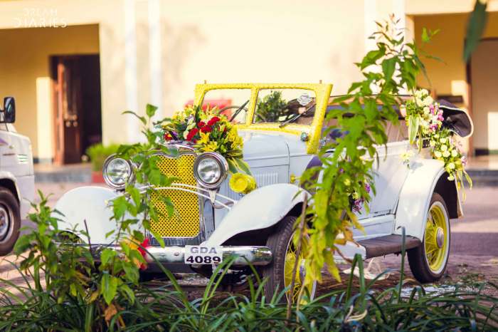 Hochzeit auto deko